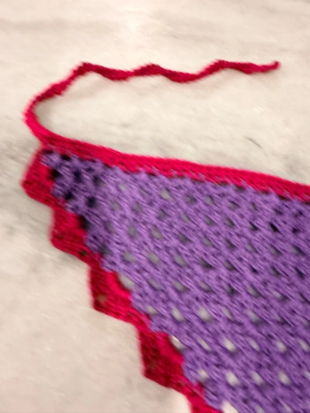 Handmade Crochet Kerchief Head Scarf Cotton Boho Triangle Wrap Fest Cottagecore